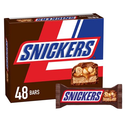 Snickers Full Size Chocolate Candy Bars - Family Pack, 48 ct ...