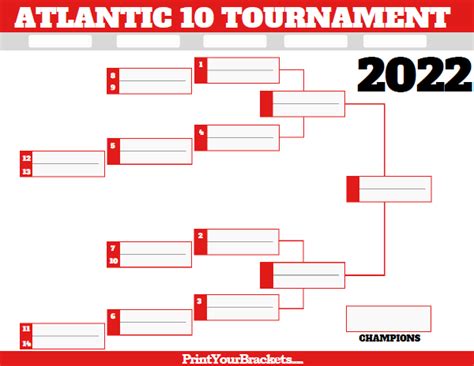 Atlantic 10 Conference Tournament Bracket 2023 - Printable