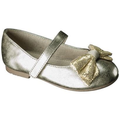 Toddler Girl's Cherokee® Darly Ballet Flat - Gold | Little girl shoes ...