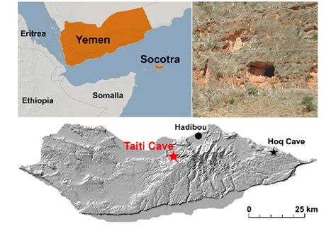 Location map of the Socotra Island (Yemen), with the position of the... | Download Scientific ...