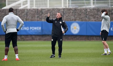 Brendan Rodgers takes first Leicester City training session ...