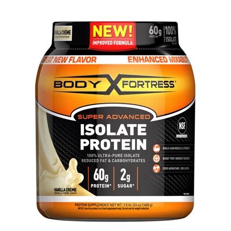 Body Fortress Super Advanced Isolate Protein Powder, Vanilla, 60g ...