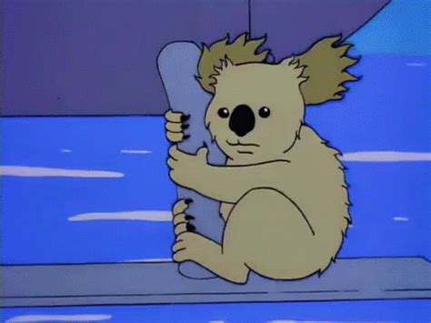 Koala GIF - Simpsons Australia Koala - Discover & Share GIFs