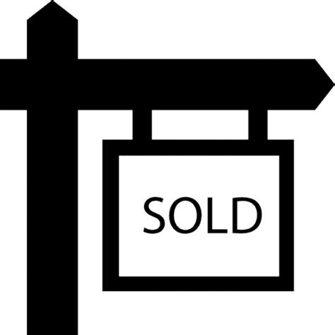 Sold real estate hanging signal Icons | Free Download