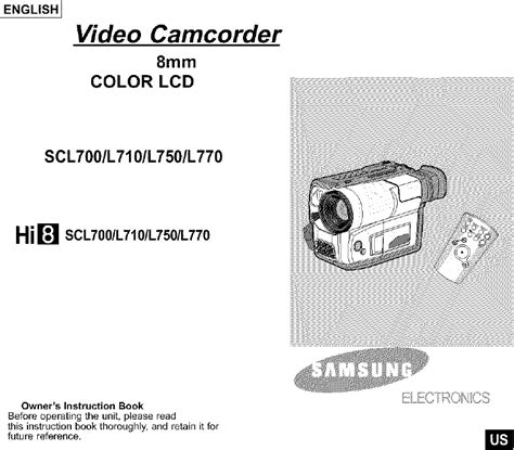 SAMSUNG 8mm Camcorder Manual L0211215