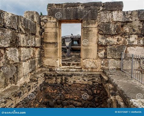 Archaeological Site Capernaum, Sea of Galilee in Israel Stock Image ...