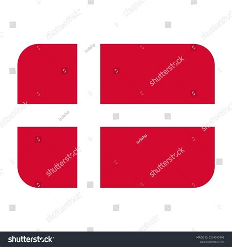 Flag Denmark Icon Emoji Isolated Vector Stock Vector (Royalty Free ...