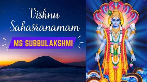 Vishnu Sahasranamam by MS Subbulakshmi - YouTube