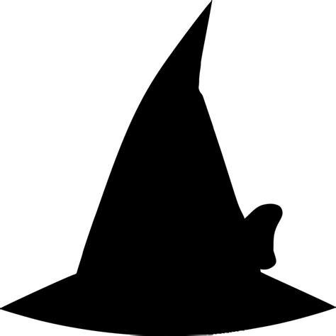 Vector silhouette of witch hat on white background 22958388 Vector Art ...