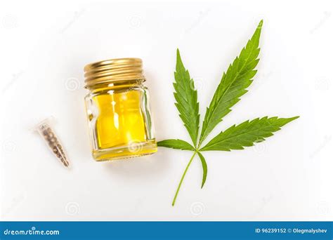 Hemp Cannabis Oil in the White Background Stock Photo - Image of ...