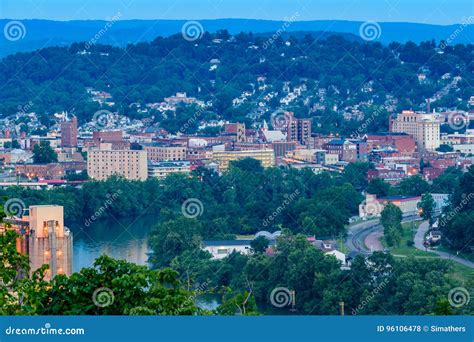 Downtown Morgantown and West Virginia University Editorial Stock Photo - Image of city, high ...