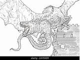 Smaug Dragon Coloring Pages sketch template