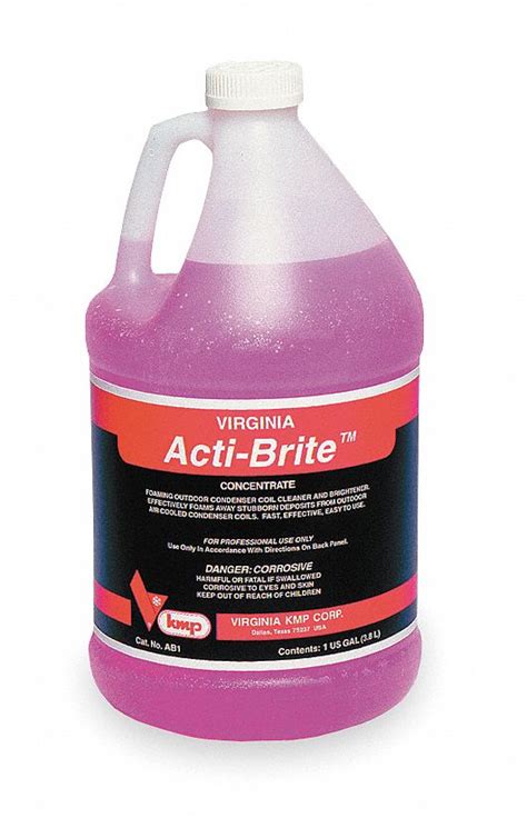 VIRGINIA Liquid Condenser Cleaner, 1 gal., Pink Color, 1 EA - 2NTK8|AB1 ...