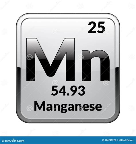 The Periodic Table Element Manganese.Vector. Stock Vector - Illustration of graphic, manganese ...