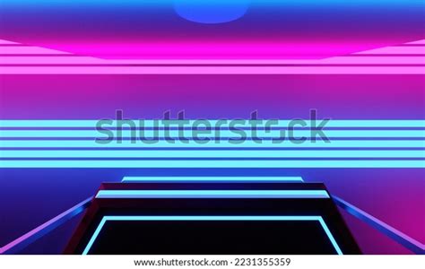 Gaming Background Abstract Wallpaper Cyberpunk Style Stock Illustration ...