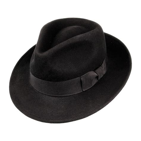 Hats - Jaxon Crushable C-Crown Fedora (black)