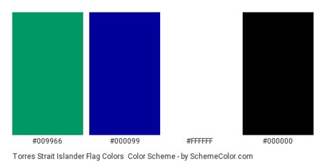 Torres Strait Islander Flag Colors Color Scheme » Black » SchemeColor.com