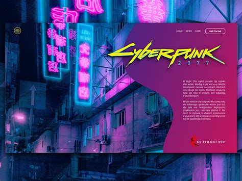 CyberPunk site concept by Pawel Nowakowski Game Ui Design, Menu Design, Page Design, Banner ...