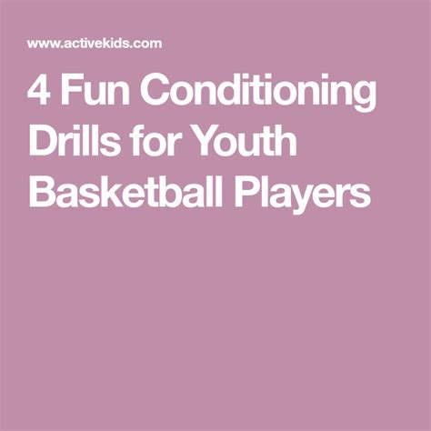 4 Fun Conditioning Drills for Youth Basketball Players | Basketball players, Youth basketball, Drill