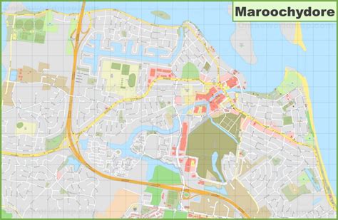 Large detailed map of Maroochydore - Ontheworldmap.com