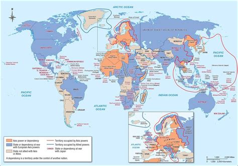 Mapa świata w 1942 roku