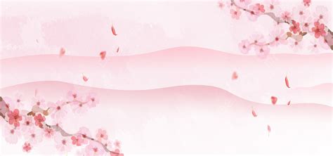 Background Jepang Sederhana Cherry Blossom Tema Ilustrasi Latar Belakang Merah Muda, Kelopak ...