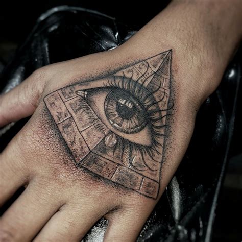 Illuminati Pyramid Eye Tattoo