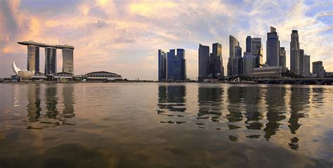 Reflection of Singapore Skyline Panorama Photograph by Jit Lim