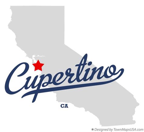 Map of Cupertino, CA, California