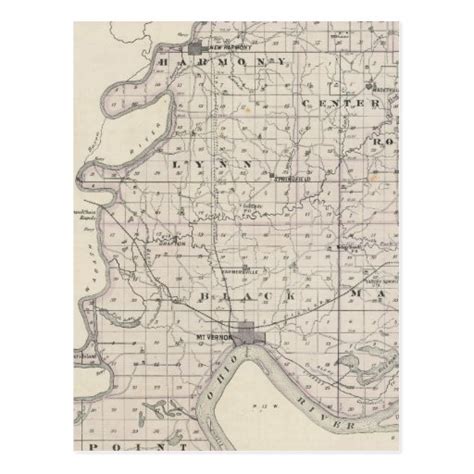 Map of Posey County Postcard | Zazzle