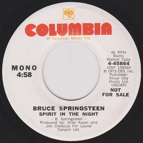 Bruce Springsteen Lyrics: SPIRIT IN THE NIGHT [Album version]