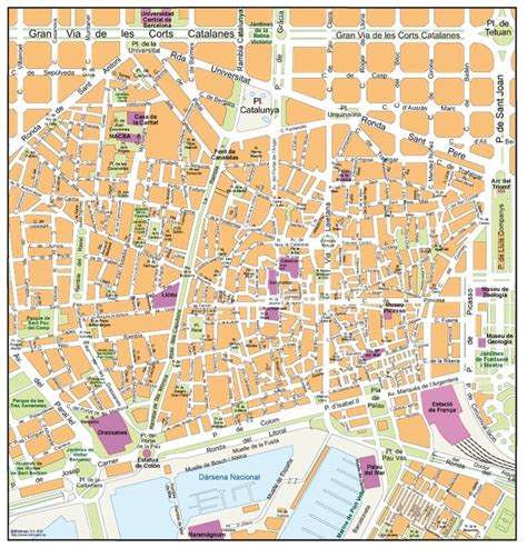 Barcelona Old Town map | Order and download Barcelona Old Town map