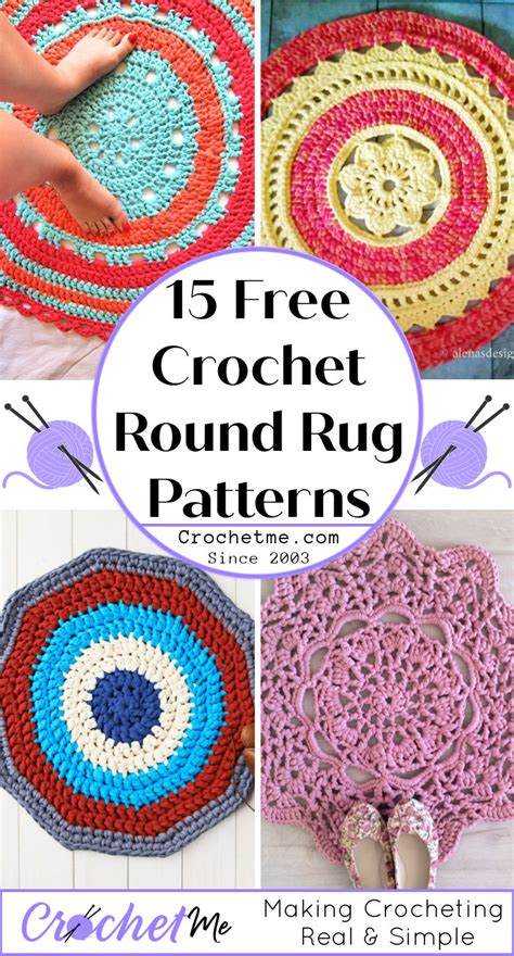 15 Free Crochet Round Rug Patterns | Crochet Circle Rug Pattern