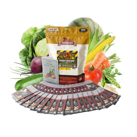 22,000 Non GMO Heirloom Vegetable Seeds, Survival Garden, Emergency Seed Vault, 34 VAR, Bug Out ...