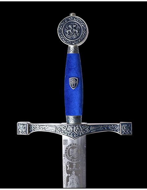 Excalibur Sword (Silver Deep Etching) - Swords - Medieval Weapons