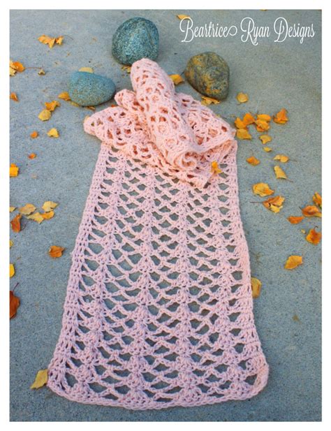 Amazing Grace Lace Scarf free crochet pattern in Dreamy yarn from Beatrice Ryan Designs. Scarf ...