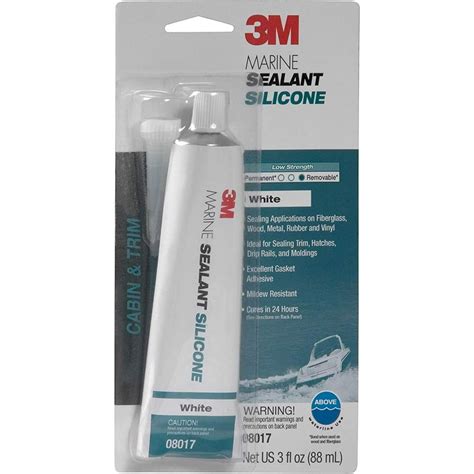 3M Marine Grade Silicone Sealant (08017) For Boats and RVs - White 3 ...