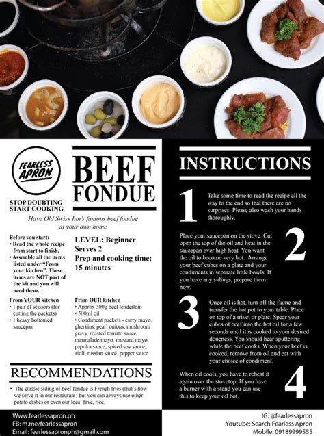 Beef Fondue Instructions – Fearless Apron