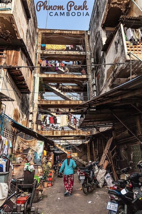 Phnom Penh. Cambodia. | Slums, White building, Urban landscape