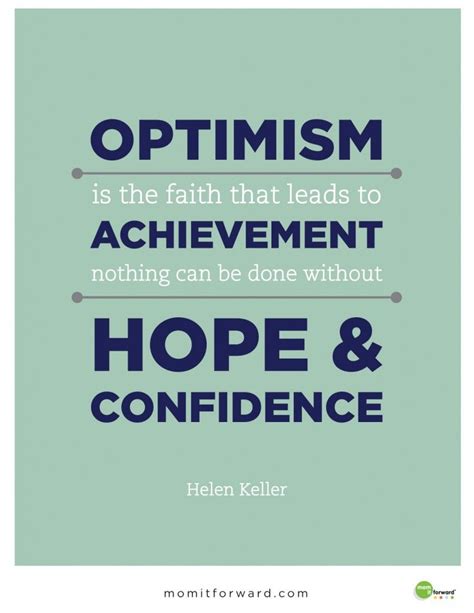 Quote: Hope & Confidence - Mom it Forward | Optimism quotes, Hope ...