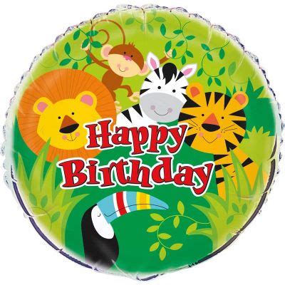 18" Animals Happy Birthday Balloon » Carousel Gifts