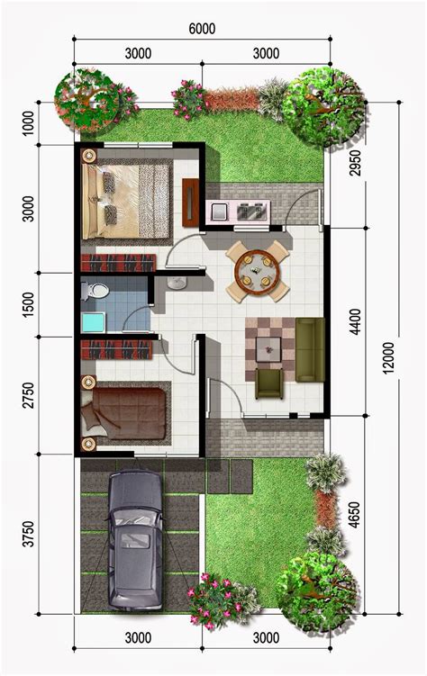 Denah Rumah Sederhana Minimalis: Denah Rumah Sederhana Minimalis 3 Kamar Tidur