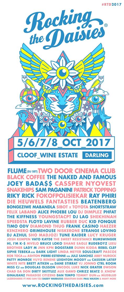 Rocking The Daisies | 5-8 Oct 2017 Cloof Wine Estate | Two door cinema ...