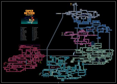 Incredibly detailed map of Super Metroid Z-Factor : Metroid