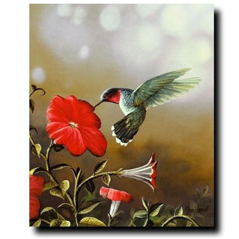 Jim Hansel Limited Edition Ruby Throated Hummingbird Print