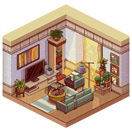 Pixel Art Living Room - information online