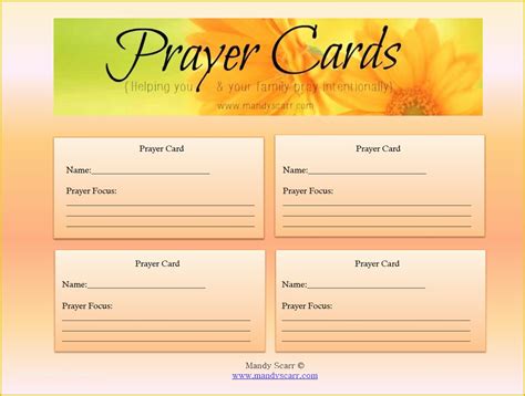 Free Prayer Request Card Templates Of Pack Of 100 Prayer Request Cards | Heritagechristiancollege