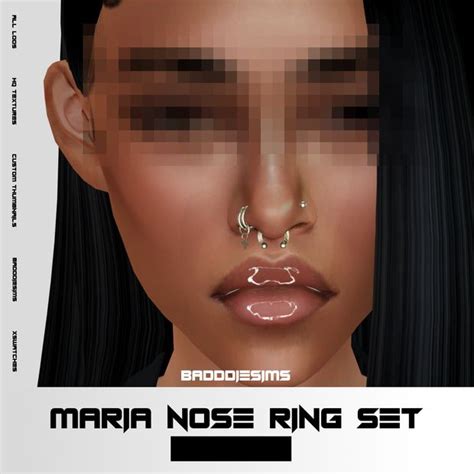 MARIA NOSE RING SET | BADDDIESIMS on Patreon in 2022 | Sims 4 piercings, Sims 4 body mods, Sims 4