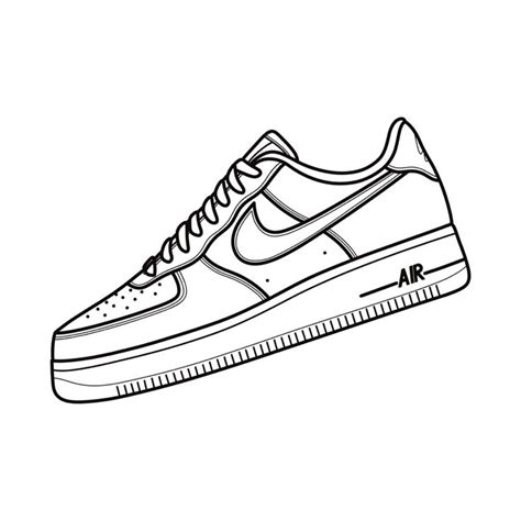 Nike Air Force One Sneaker Outline Print | Nike shoes tattoo, Sneakers ...