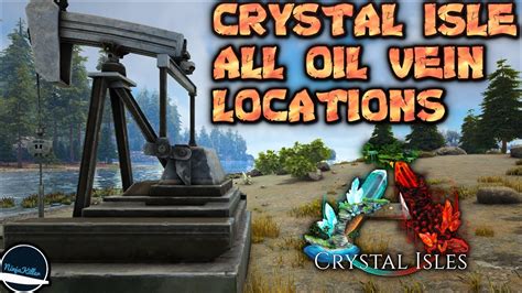 All Crystal Isle Oil Vein locations on Ark Survival Evolved - YouTube